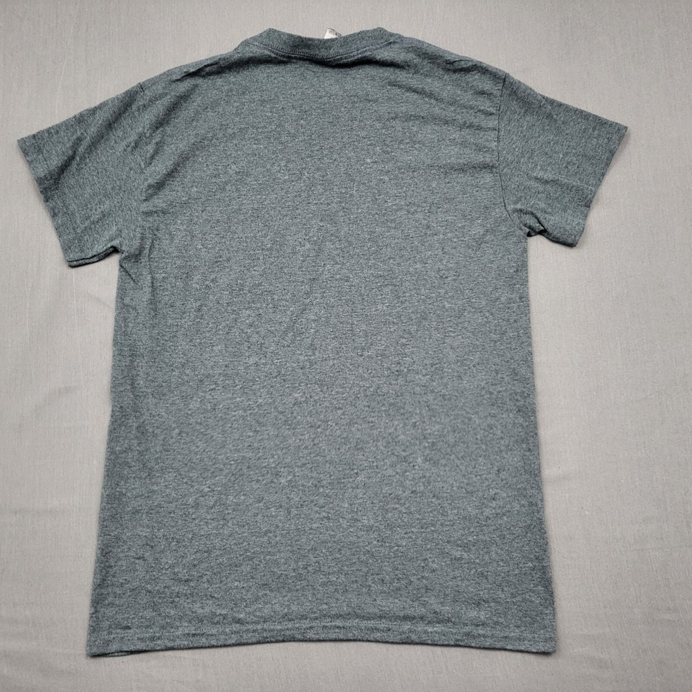 Gildan‎ Las Vegas Graphic T-Shirt S Charcoal Gray Heather Floral Butterfly Bird - Picture 11 of 11